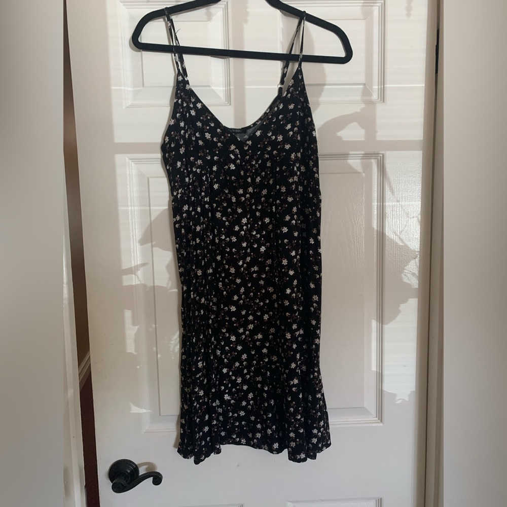 Black floral dress